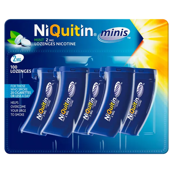 NiQuitin Minis 2mg Mint Lozenges Pack of 100