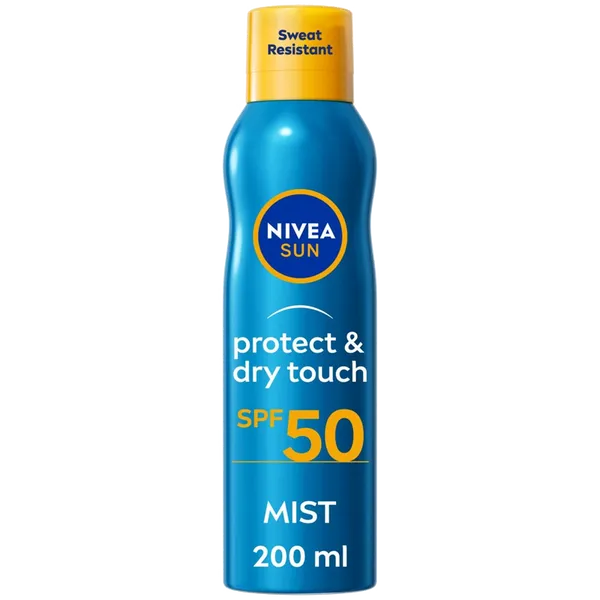 Nivea Sun Protect & Dry Touch Mist SPF50 UVA 4* 200ml (Includes FREE Malibu Lip Balm*)