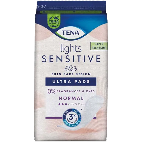 TENA Lights Sensitive Ultra Pads Normal Pack of 16