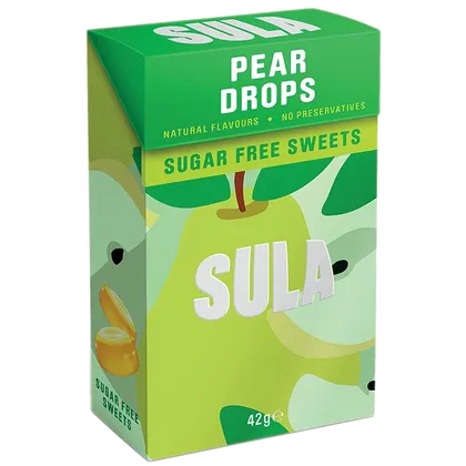 Sula Sugar Free Sweets Pear Drops 42g