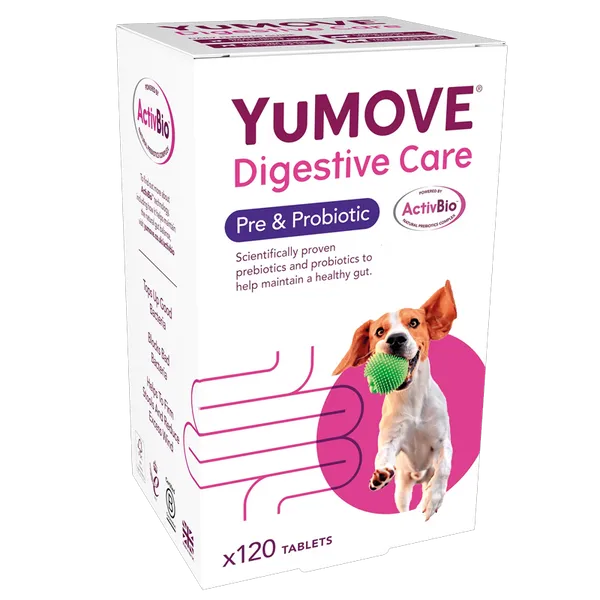 YuMOVE Digestive Care Pre & Probiotic for Dogs Tablets Pack of 120