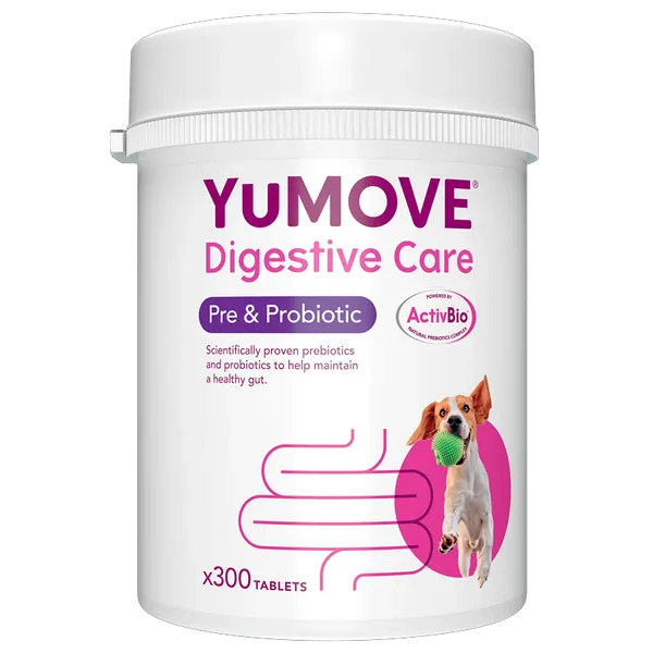 YuMOVE Digestive Care Pre & Probiotic for Dogs Tablets Pack of 300