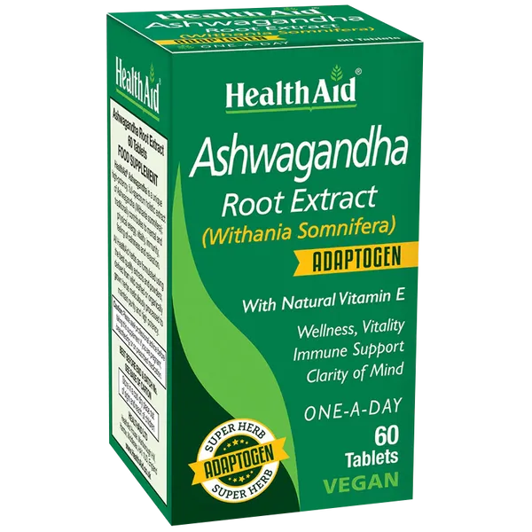 HealthAid Ashwagandha Root Extract Tablets Pack of 60