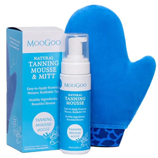 MooGoo Natural Tanning Mousse 200ml & Mitt Bundle