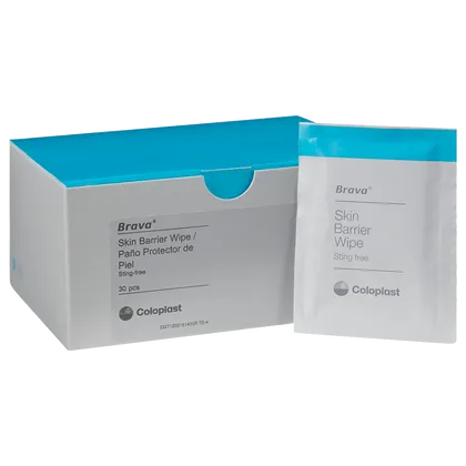 Brava Sting Free Skin Barrier Wipes Pack of 30