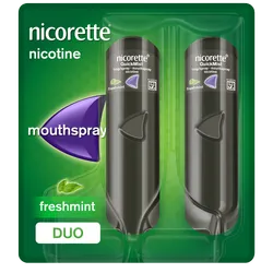 Nicorette Quickmist 1mg Freshmint Mouthspray Duo Pack - 2 x 150 Sprays x 2