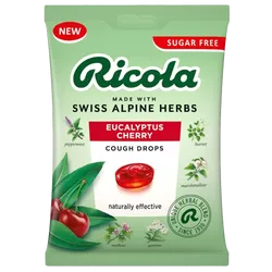 Ricola Eucalyptus Cherry Cough Drops Sugar Free 70g