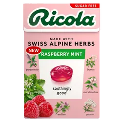 Ricola Swiss Herb Drops Raspberry Mint Sugar Free 45g