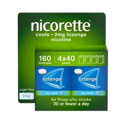 Nicorette® Cools 2mg Lozenge Icy Mint 4 x 40 Lozenges (Stop Smoking Aid)