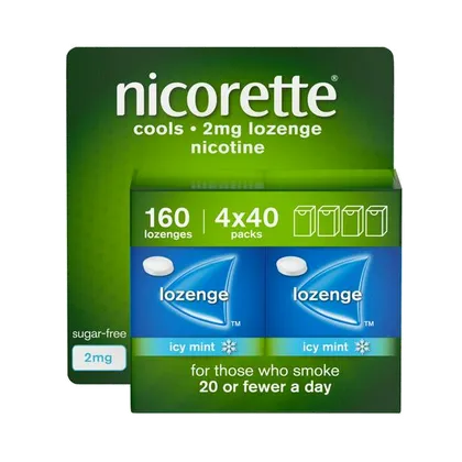 Nicorette® Cools 2mg Lozenge Icy Mint 4 x 40 Lozenges (Stop Smoking Aid)