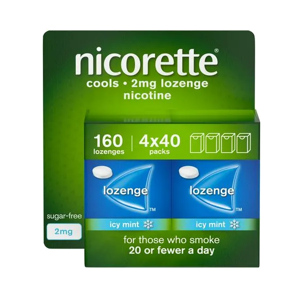 Nicorette® Cools 2mg Lozenge Icy Mint 4 x 40 Lozenges (Stop Smoking Aid)