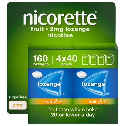 Nicorette® 2mg Lozenge Fruit 4 x 40 Lozenges (Stop Smoking Aid)