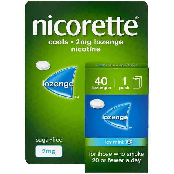 Nicorette® Cools 2mg Lozenge Icy Mint 1 x 40 Lozenges (Stop Smoking Aid)