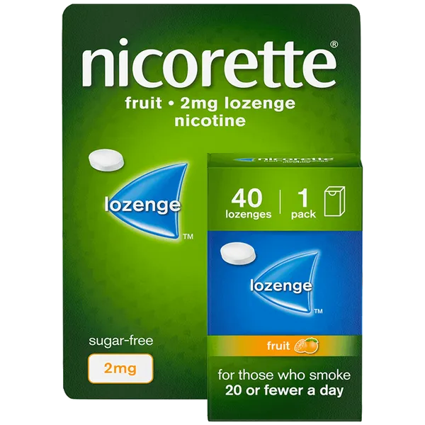 Nicorette® 2mg Lozenge Fruit 1 x 40 Lozenges (Stop Smoking Aid)