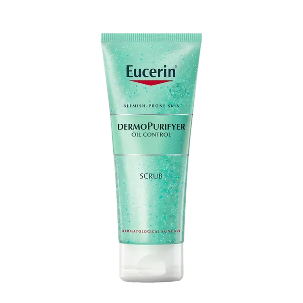 Eucerin DermoPurifyer Oil Control Scrub 100ml (Includes FREE ChapStick Lip Balm*)
