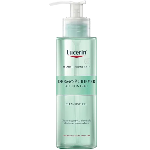 Eucerin DermoPurifyer Oil Control Cleansing Gel 200ml (Includes FREE ChapStick Lip Balm*)