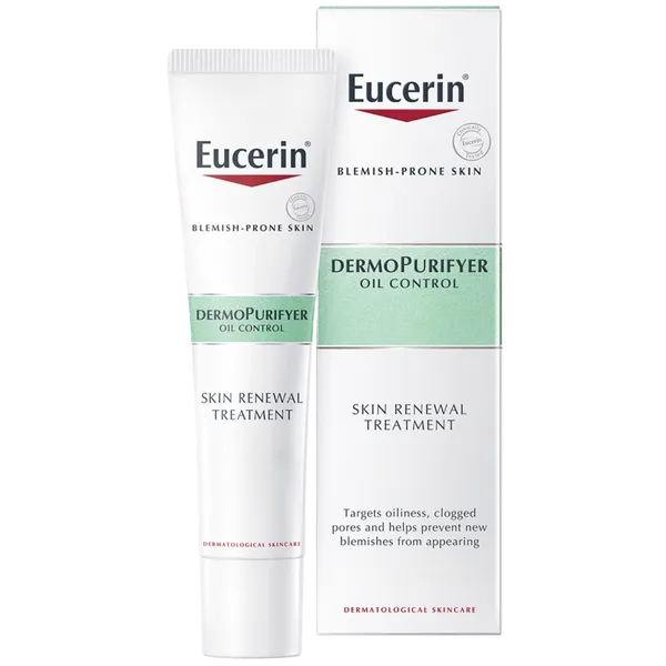 Eucerin DermoPurifyer Oil Control Skin Renewal Treatment 40ml (Includes FREE ChapStick Lip Balm*)