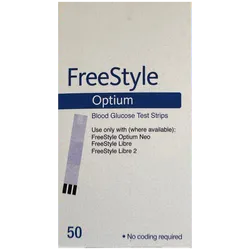 FreeStyle Optium Blood Glucose Test Strips Pack of 50