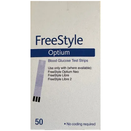 FreeStyle Optium Blood Glucose Test Strips Pack of 50