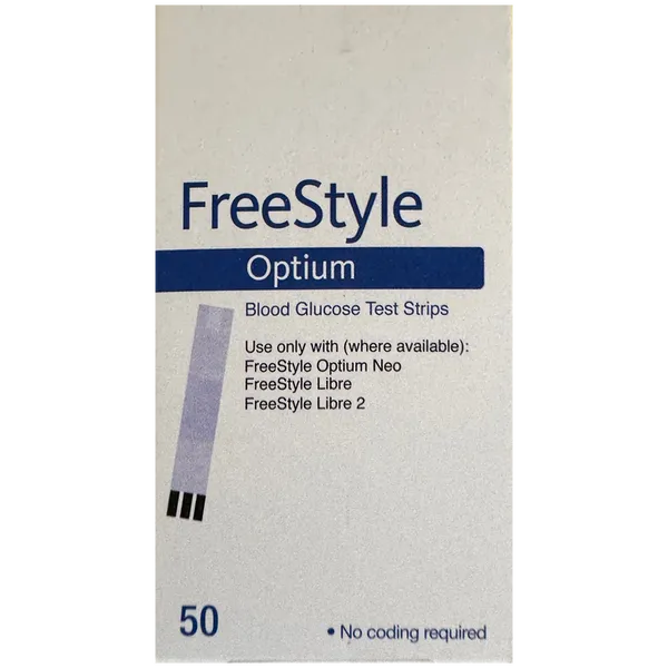 FreeStyle Optium Blood Glucose Test Strips Pack of 50