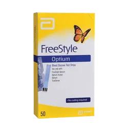 FreeStyle Optium Blood Glucose Test Strips Pack of 50