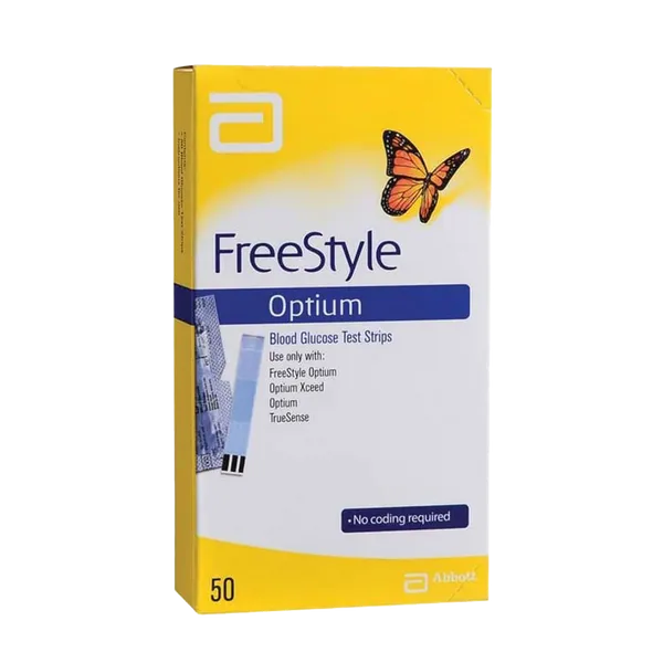 FreeStyle Optium Blood Glucose Test Strips Pack of 50