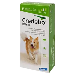 Credelio 450mg Chewable Tablets for Dogs Pack of 6