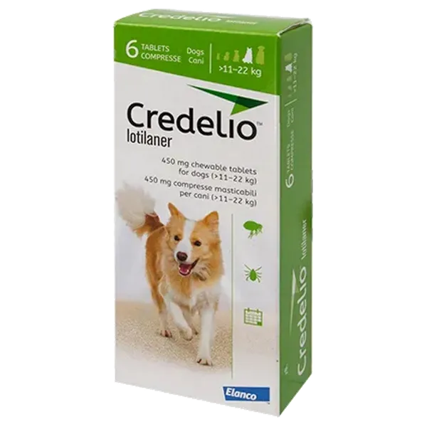 Credelio 450mg Chewable Tablets for Dogs Pack of 6