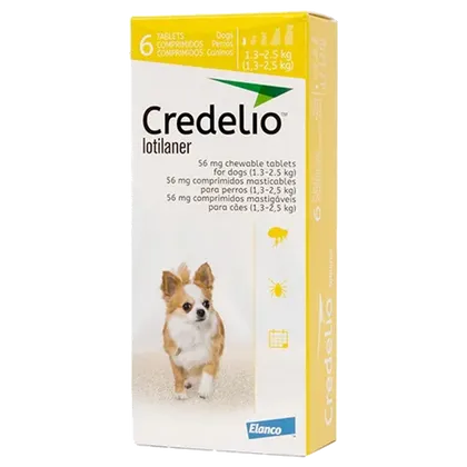 Credelio 56.25mg Chewable Tablets for Dogs Pack of 6