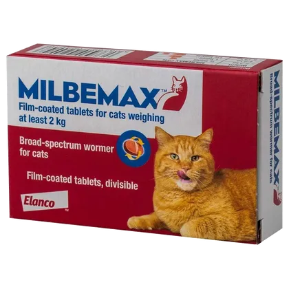 Milbemax 16/40mg Tablets for Adult Cats Pack of 4