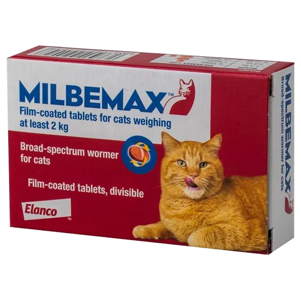 Milbemax 16/40mg Tablets for Cats Pack of 4