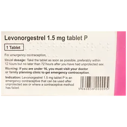 Levonorgestrel 1.5mg Emergency Contraceptive Tablet Pack of 1