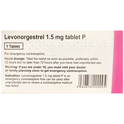 Levonorgestrel 1.5mg Emergency Contraceptive Tablet Pack of 1