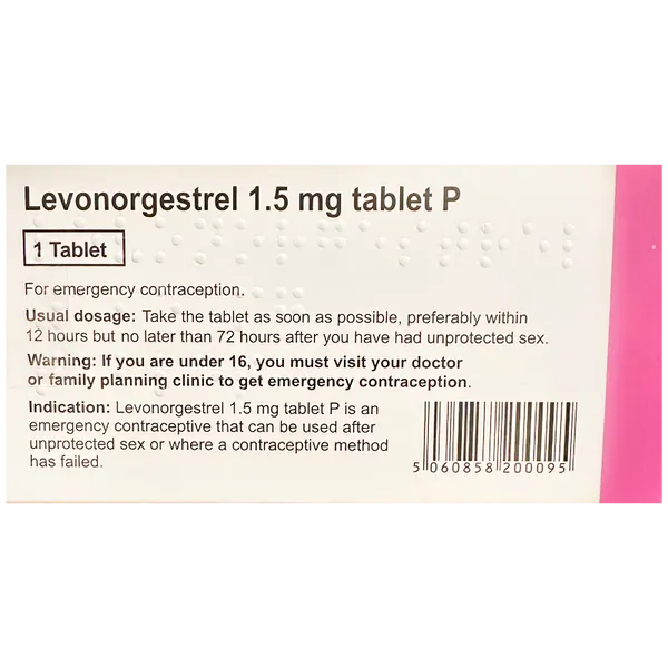 Levonorgestrel 1.5mg Emergency Contraceptive Tablet Pack of 1