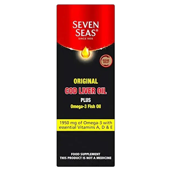 Seven Seas Original Cod Liver Oil Plus Omega 3 Fish Oil 150ml