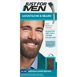 Just For Men Moustache & Beard Easy Brush-In Colour Medium-Dark Brown