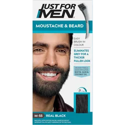 Just For Men Moustache & Beard Easy Brush-In Colour Real Black