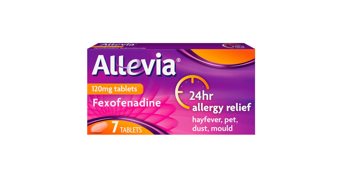Allevia 120mg Tablets 7 Pk: 24-Hour Non-Drowsy Hay Fever Relief