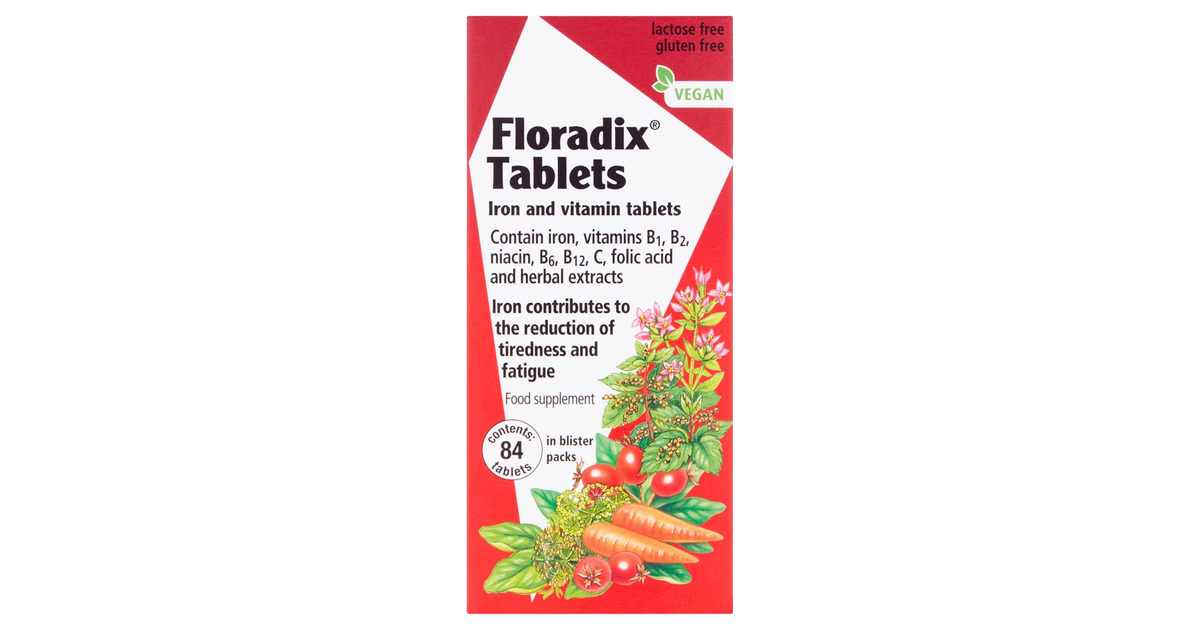 Floradix Formula Herbal Iron Tablets Pack of 84