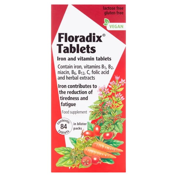 Floradix Formula Herbal Iron Tablets Pack of 84
