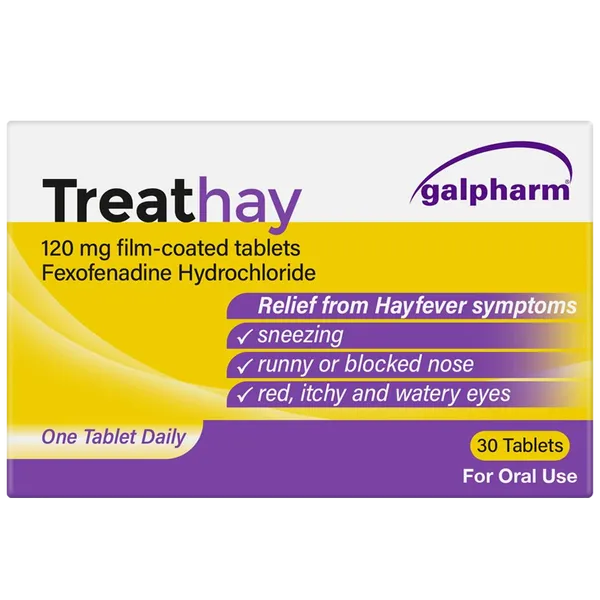 Treathay 120mg Fexofenadine Tablets Pack of 30