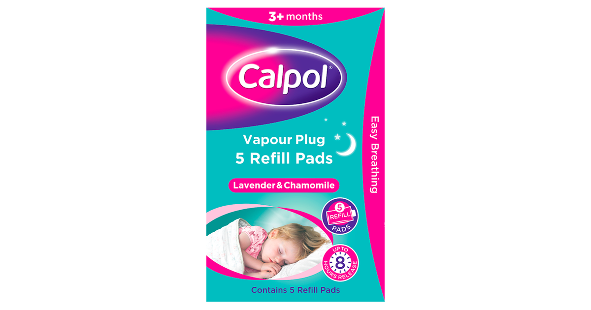 Calpol Vapour Plug Lavender & Chamomile 3+ Months Refill Pads Pack of 5
