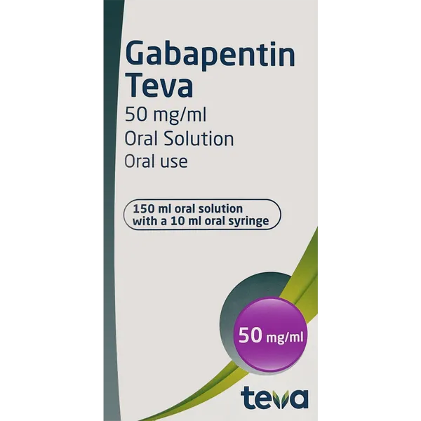 Gabapentin 50mg/ml Oral Solution S/F 150ml (TEVA)