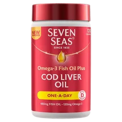 Seven Seas Omega 3 Plus Cod Liver Oil Capsules Pack of 120