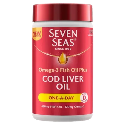 Seven Seas Omega 3 Plus Cod Liver Oil Capsules Pack of 120