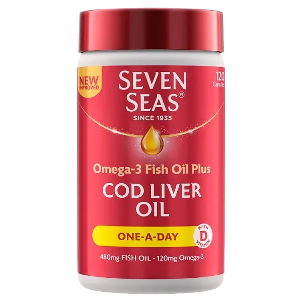 Seven Seas Omega 3 Plus Cod Liver Oil Capsules Pack of 120