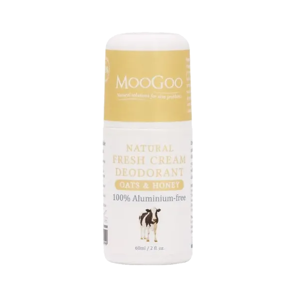 MooGoo Natural Fresh Cream Deodorant Oats & Honey 60ml