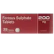 Ferrous Sulfate 200mg Tablets Pack of 28
