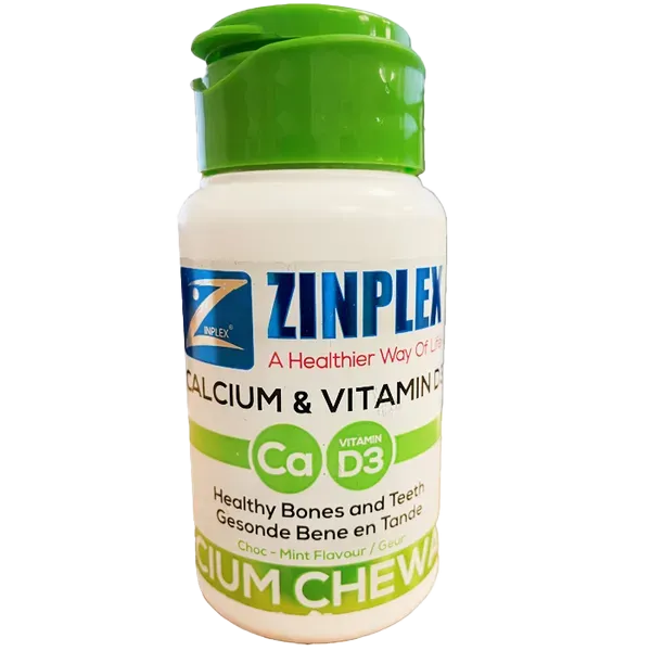 Zinplex Chewable Calcium & Vitamin D3 Tablets Pack of 30