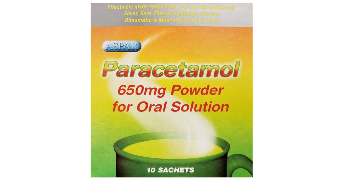 Aspar Paracetamol Powder Sachets Pack Of 10